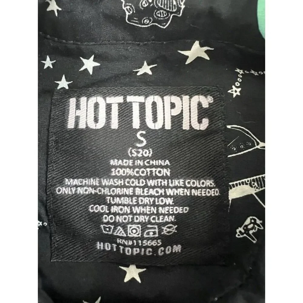 Hot Topic Shirt Men's Small Alien All Over Print Space UFO Constellation Camp - Picture 6 of 9